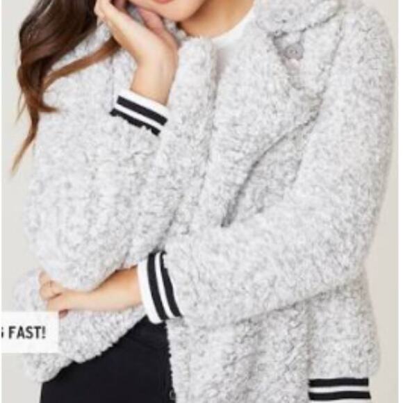 JACK BY DD DAKOTA Grey Shearling Jacket Large - Picture 1 of 14